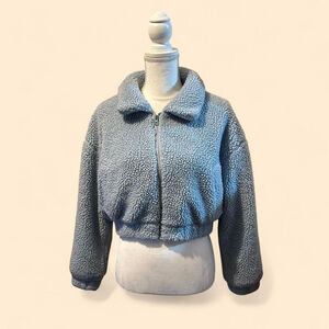 Light Blue Streetwear Society Sherpa Jacket